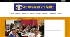 Desktop Screenshot of congregationohrtzafon.org