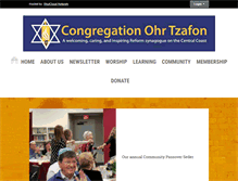 Tablet Screenshot of congregationohrtzafon.org
